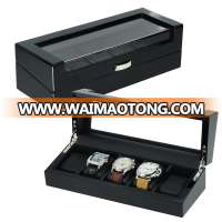 Custom Logo High-End Gift Box 5 Slots Wooden Watch Packaging Box