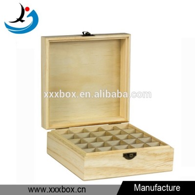 Handmade natural wood unfinished essential oil wood box for sale